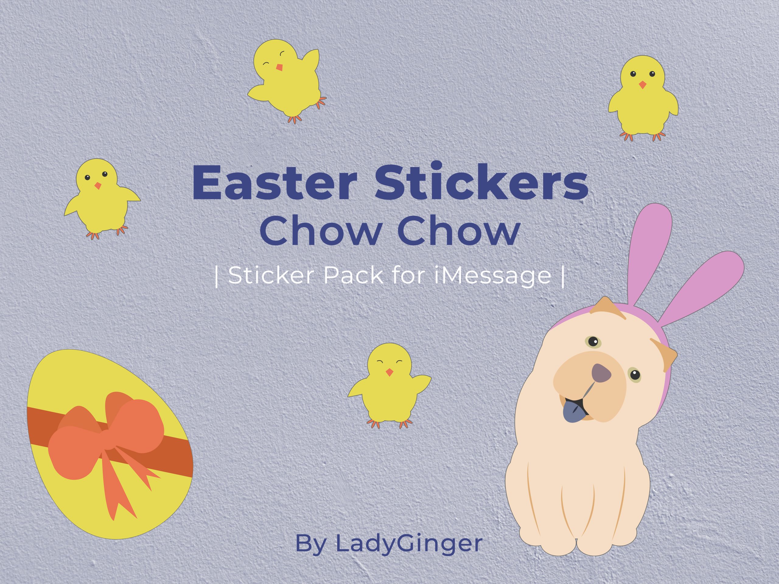 Easter Stickers Chow Chow
